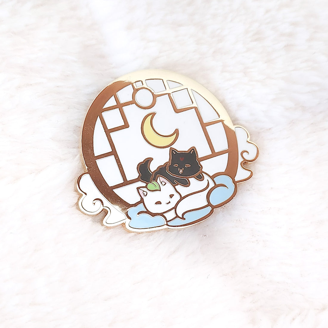 Cloud Naps Enamel Pin - Cat & Puppy