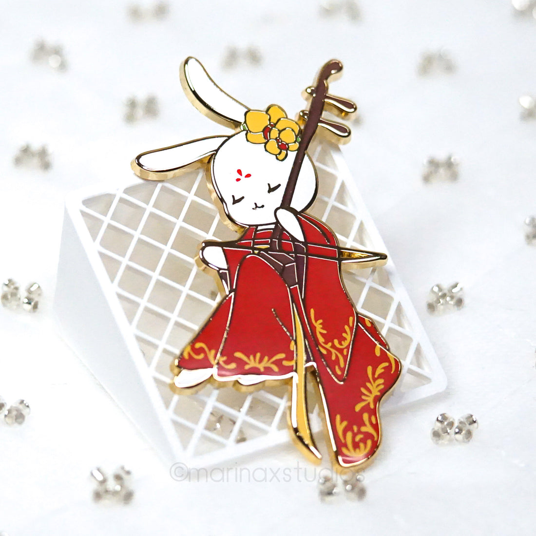 Erhu Bunny Enamel Pin