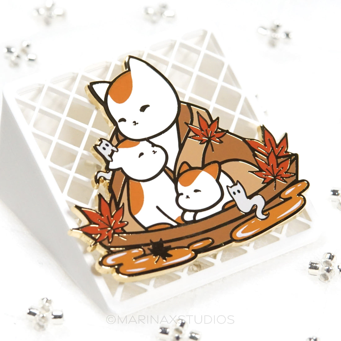 Mitarashi Dango Enamel Pin - Cat