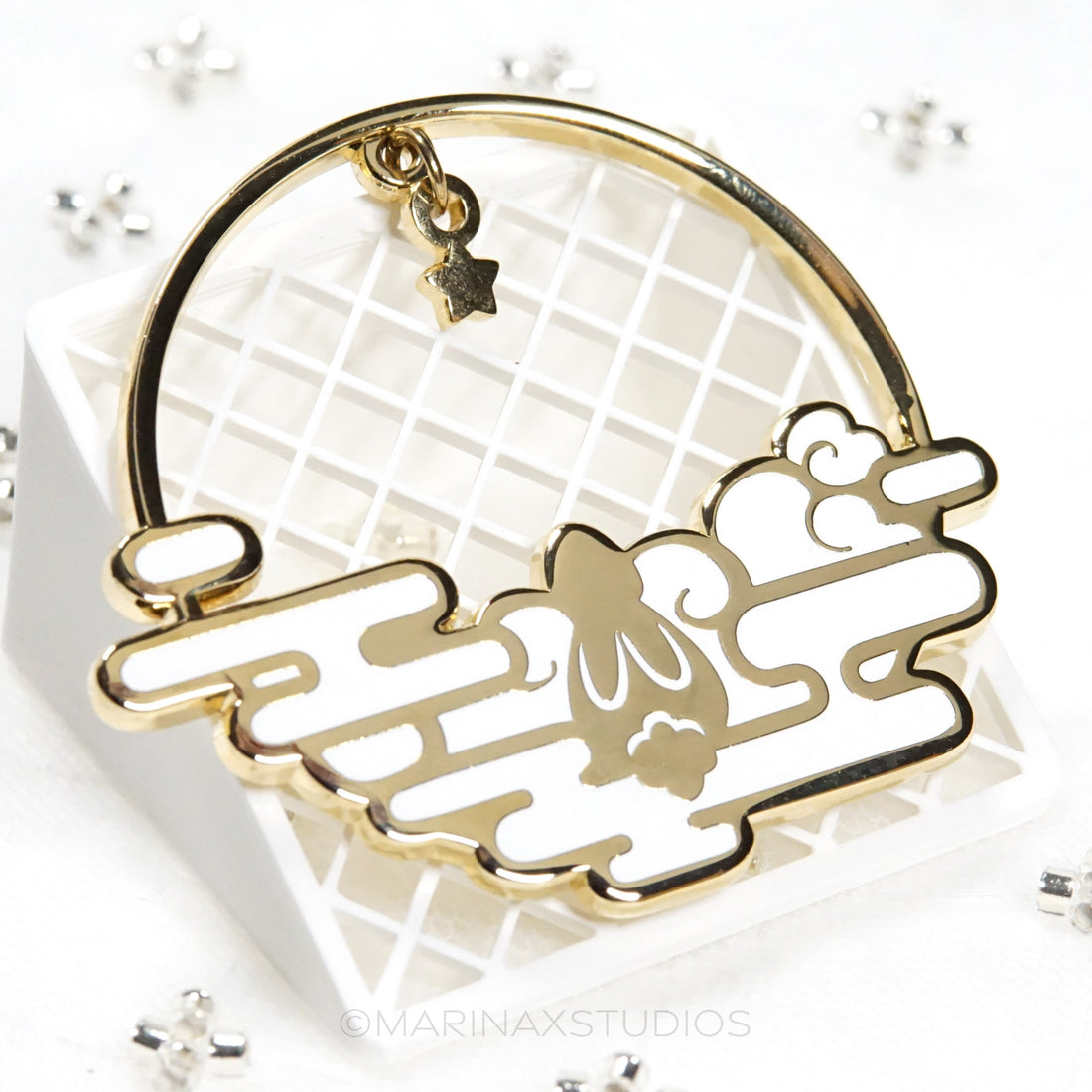 Full Moon Bunny Enamel Pin