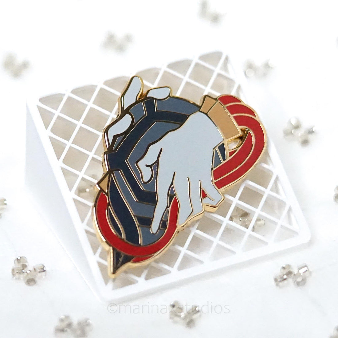 Grabby Hands Enamel Pin